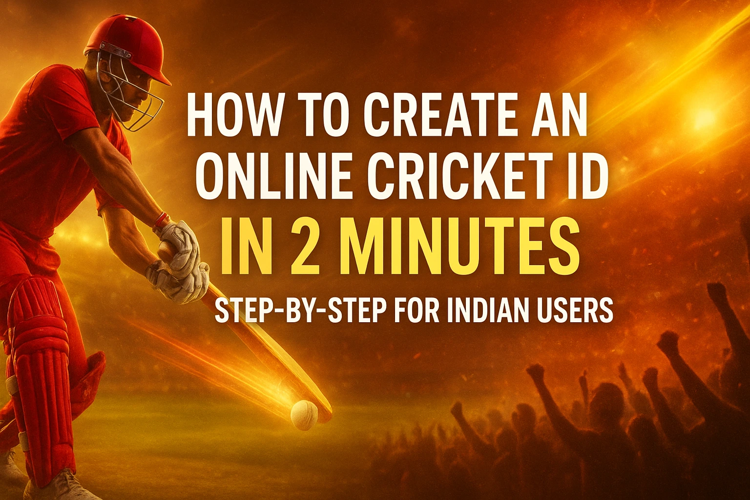 How to create an online cricket id in 2 minutes