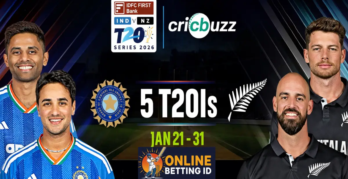 Read more about the article Best Online Cricket ID Provider to Place Bets on India vs New Zealand 1st T20I 2026