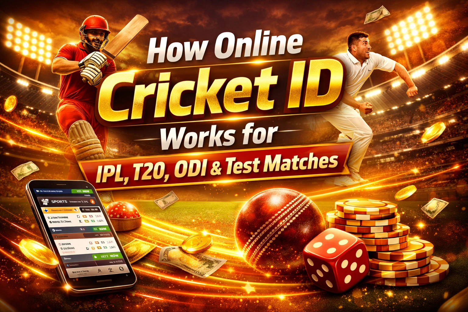 Read more about the article How Online Cricket ID Works for IPL, T20, ODI & Test Matches