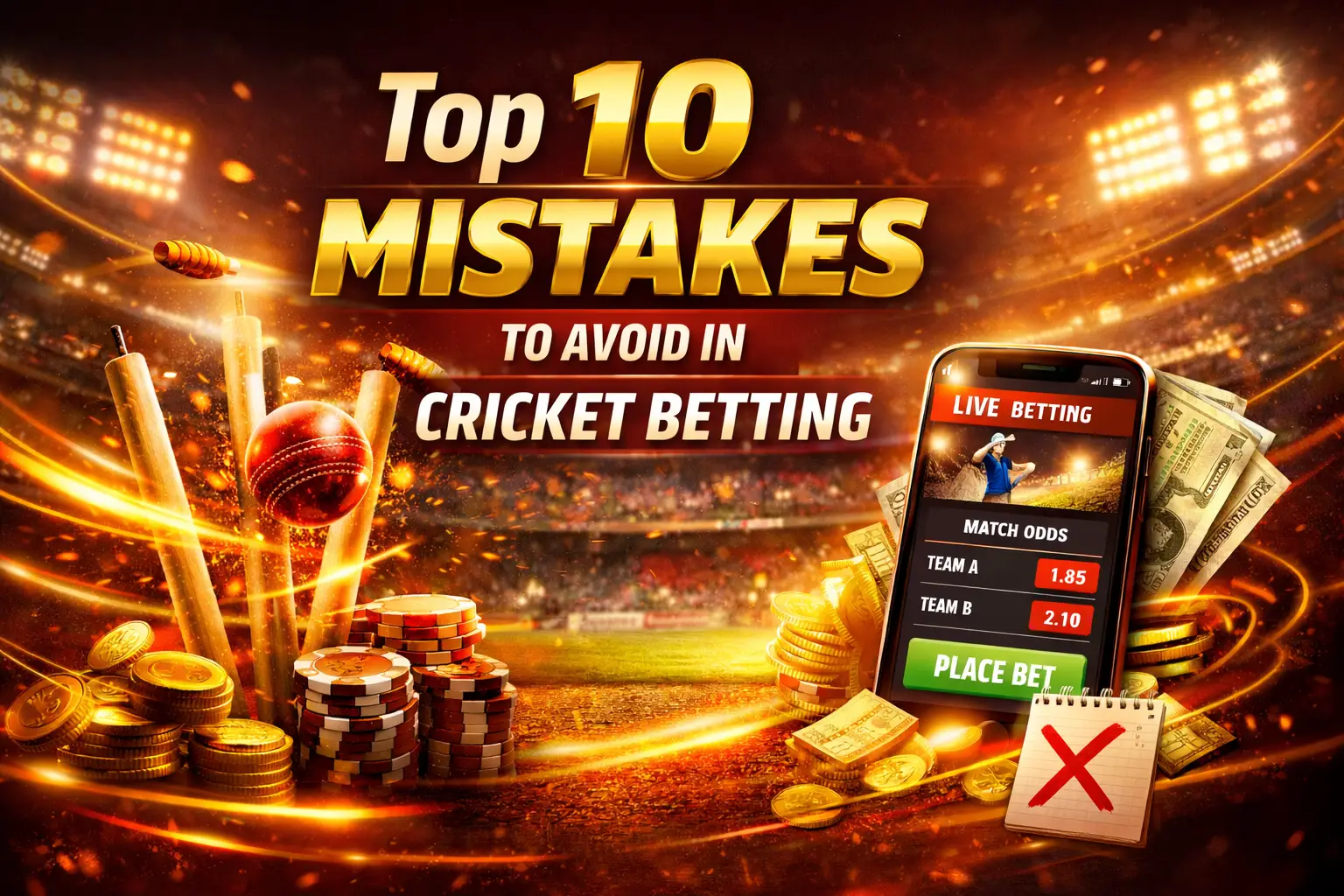 Read more about the article Top 10 Mistakes to Avoid in Cricket Betting