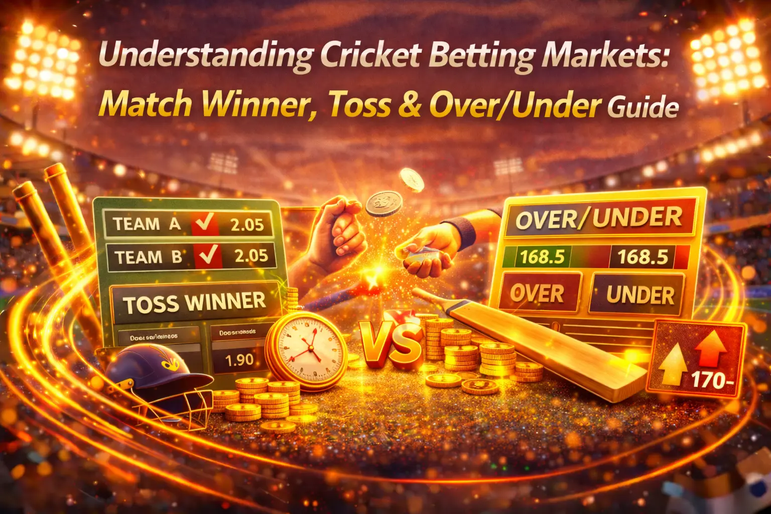 Read more about the article Understanding Cricket Betting Markets: Match Winner, Toss, Over/Under