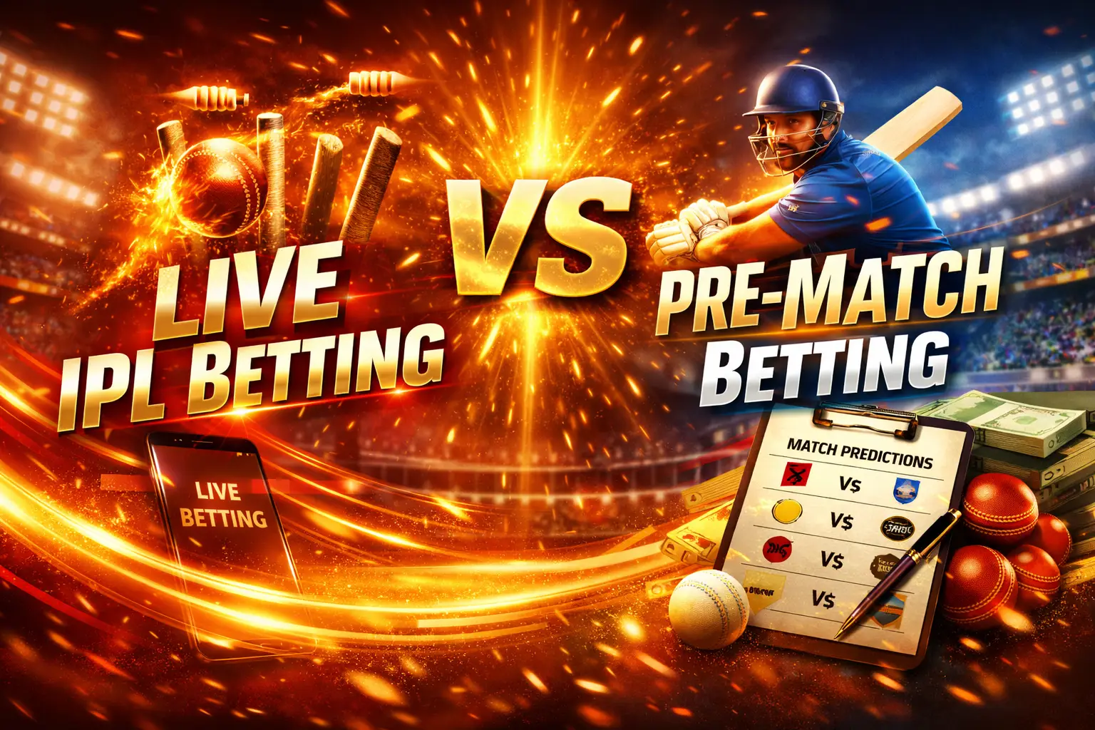 Read more about the article Live IPL Betting vs Pre-Match Betting