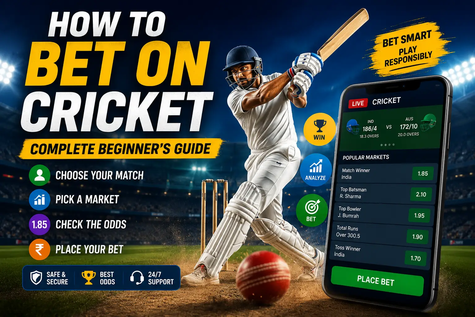Read more about the article How to Bet on Cricket: Complete Beginner’s Guide (2026)