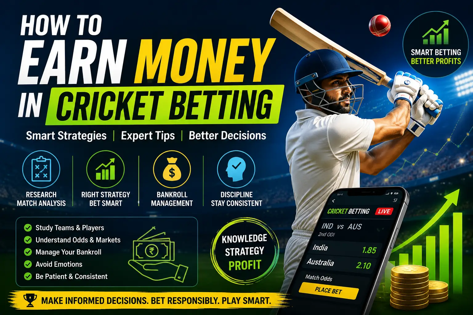 Read more about the article How to Earn Money in Cricket Betting: Best Strategies for Beginners (2026 Guide)