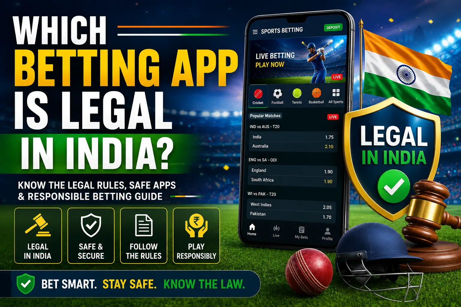 Read more about the article 10 Legal Betting Apps in India (2026): Laws, Safety & Full Guide