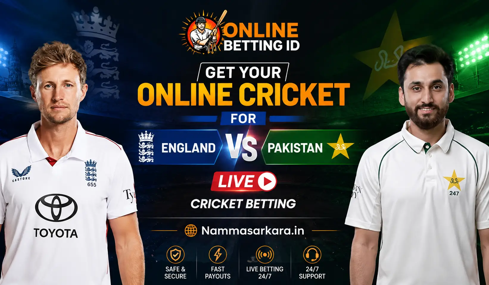 Read more about the article Get Your Online Cricket for England vs Pakistan Live Cricket Betting