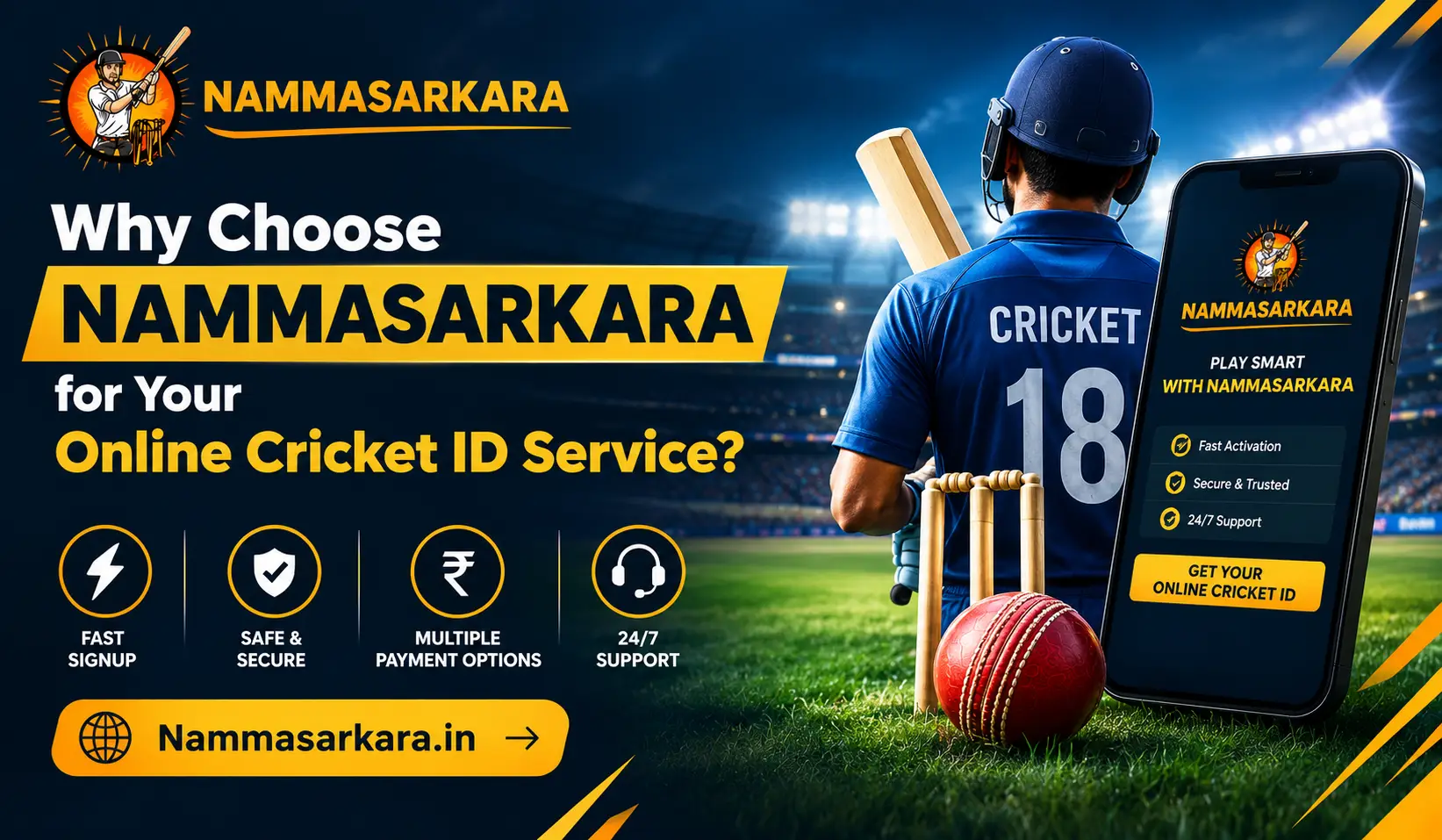 Why Choose Nammasarkara for Your Online Cricket ID service